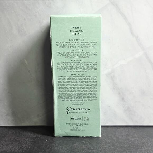 Byroe New Peach Kombucha Tea purifying clay mask full size 80 g - Picture 5 of 9